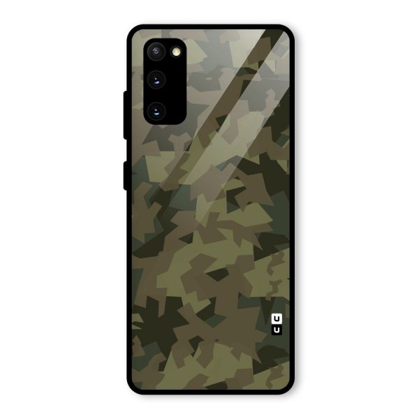 Army Abstract Glass Back Case for Galaxy S20 FE 5G