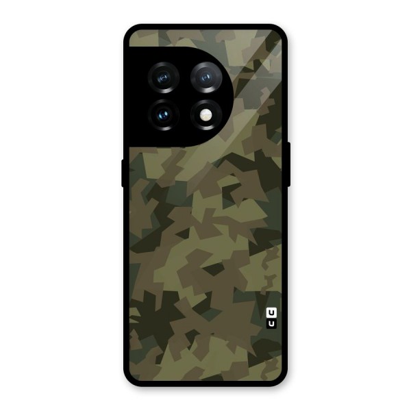 Army Abstract Glass Back Case for OnePlus 11