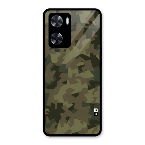 Army Abstract Glass Back Case for Oppo A57 2022