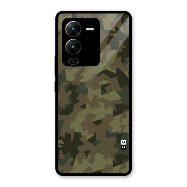 Army Abstract Glass Back Case for Vivo V25 Pro