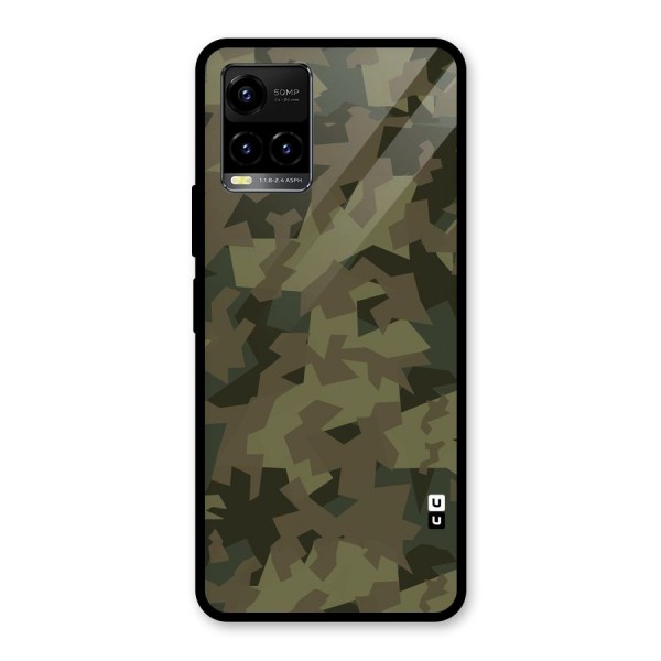 Army Abstract Glass Back Case for Vivo Y21 2021