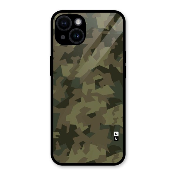 Army Abstract Glass Back Case for iPhone 14