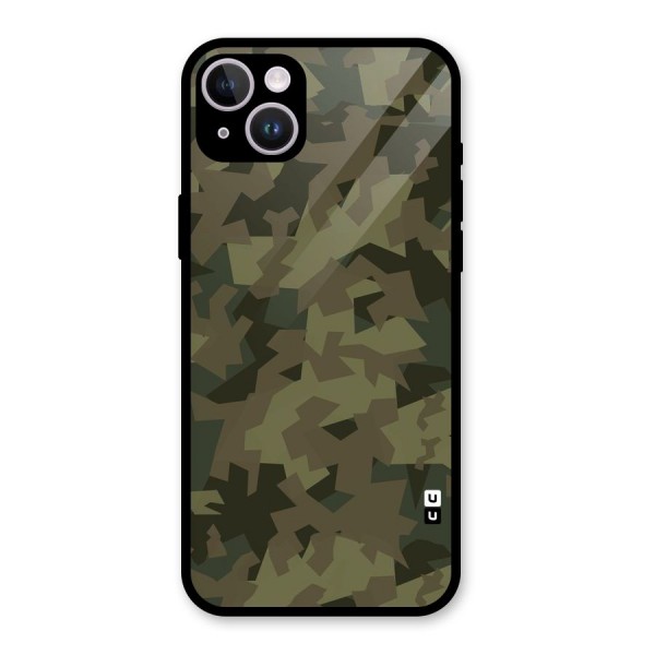 Army Abstract Glass Back Case for iPhone 14 Plus