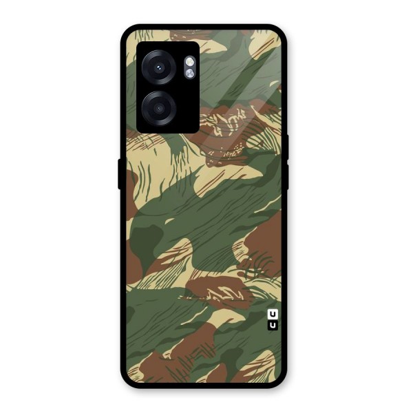 Army Design Glass Back Case for Oppo K10 (5G)