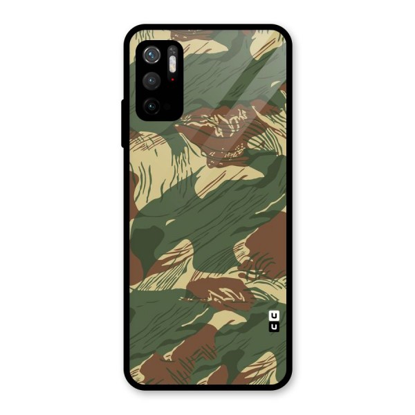 Army Design Glass Back Case for Poco M3 Pro 5G