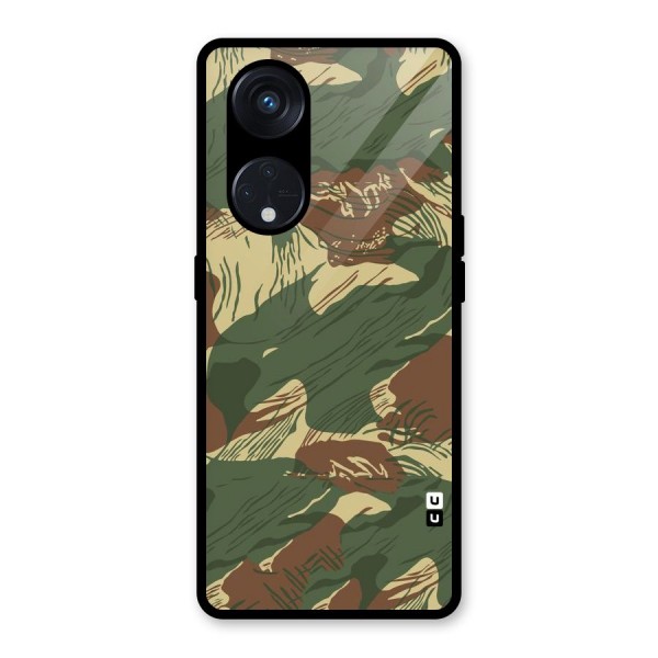 Army Design Glass Back Case for Reno8 T 5G