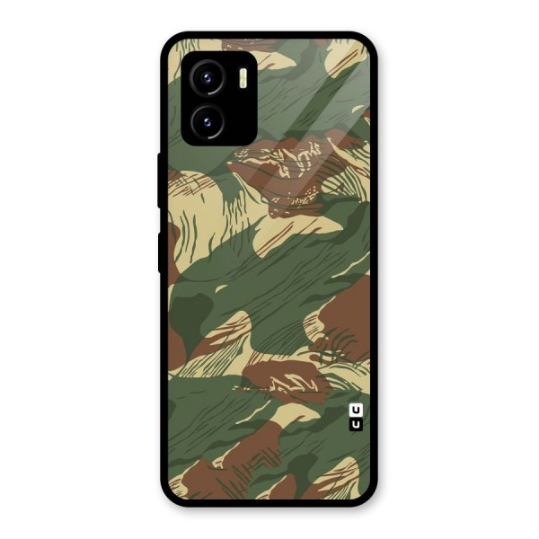 Army Design Glass Back Case for Vivo Y15s