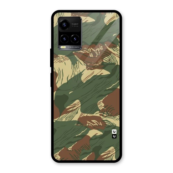 Army Design Glass Back Case for Vivo Y21 2021