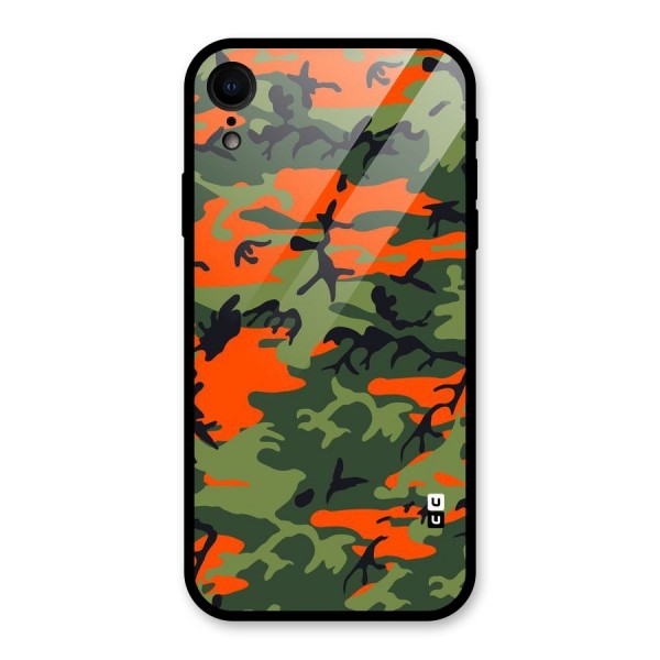 Army Pattern Glass Back Case for XR