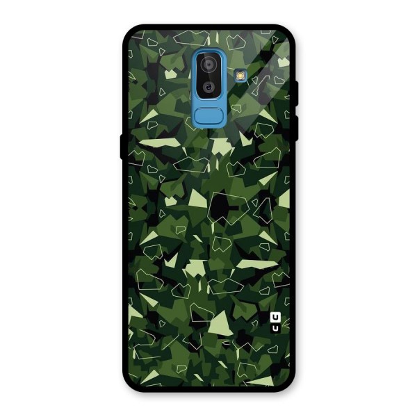 Army Shape Design Glass Back Case for Galaxy J8