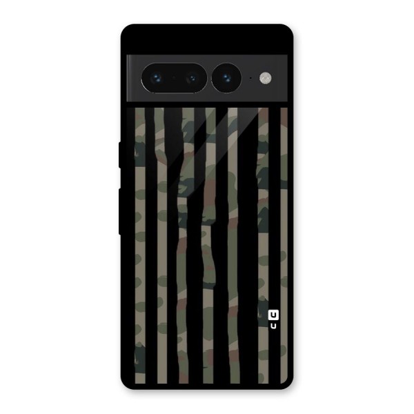 Army Stripes Glass Back Case for Google Pixel 7 Pro