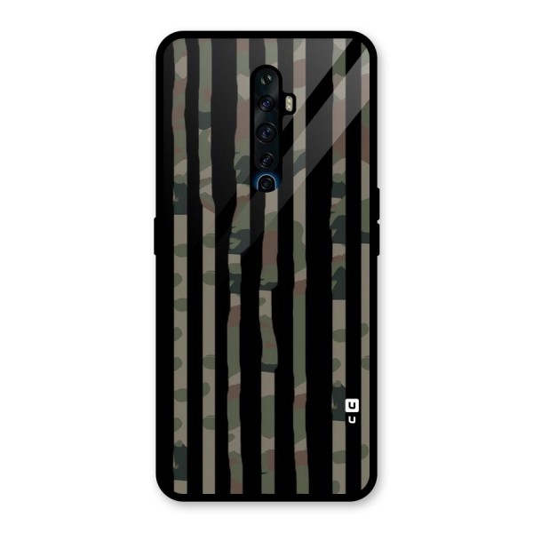 Army Stripes Glass Back Case for Oppo Reno2 Z