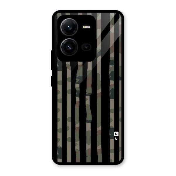 Army Stripes Glass Back Case for Vivo V25