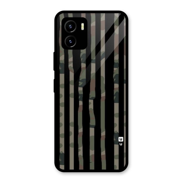 Army Stripes Glass Back Case for Vivo Y15s