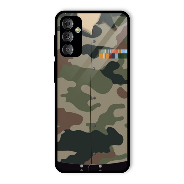 Army Uniform Glass Back Case for Galaxy F23