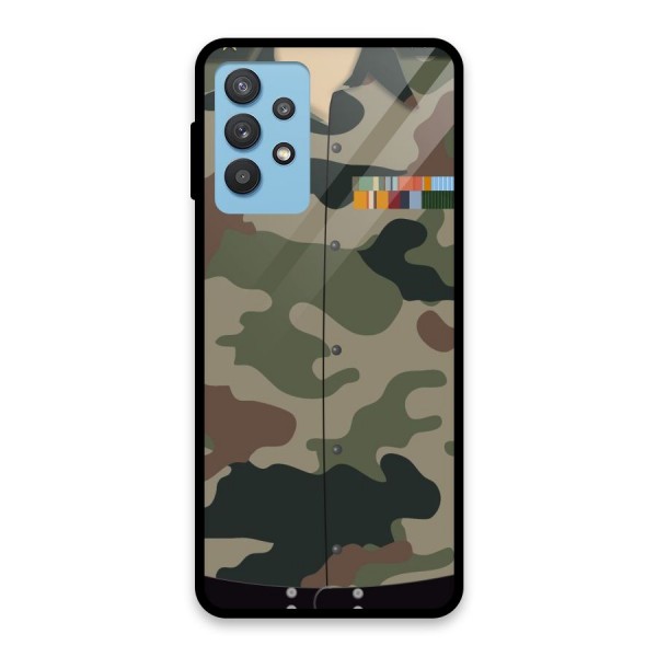 Army Uniform Glass Back Case for Galaxy M32 5G