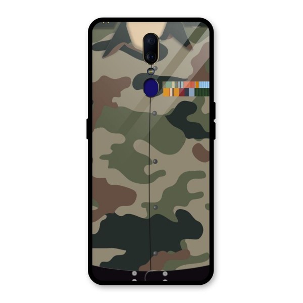 Army Uniform Glass Back Case for Oppo F11