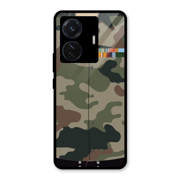 Army Uniform Glass Back Case for Vivo T1 Pro