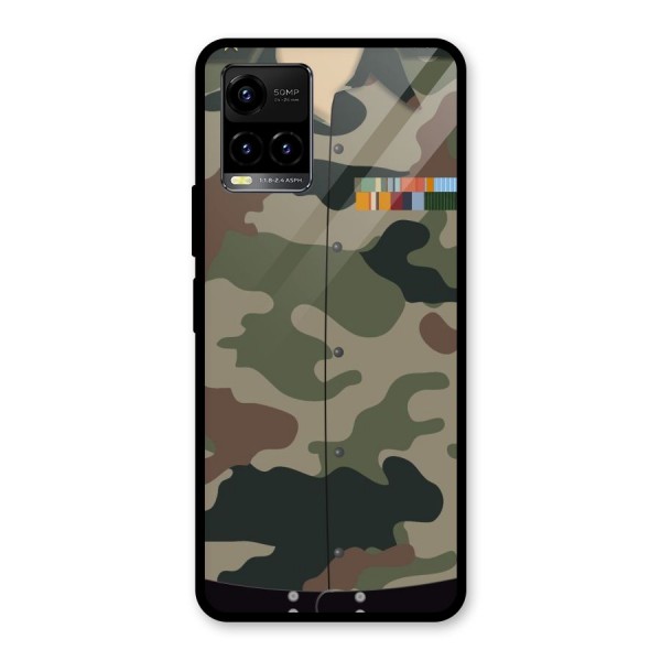 Army Uniform Glass Back Case for Vivo Y21 2021