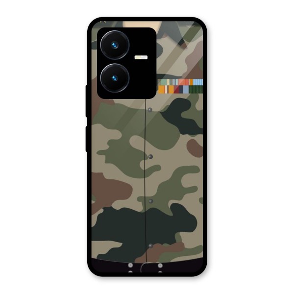 Army Uniform Glass Back Case for Vivo Y22