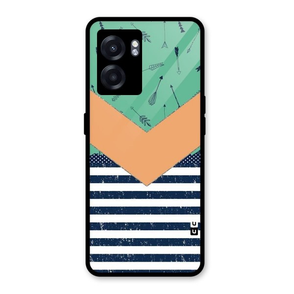 Arrows and Stripes Glass Back Case for Oppo K10 (5G)