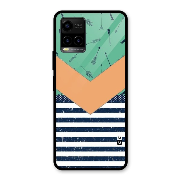 Arrows and Stripes Glass Back Case for Vivo Y21 2021