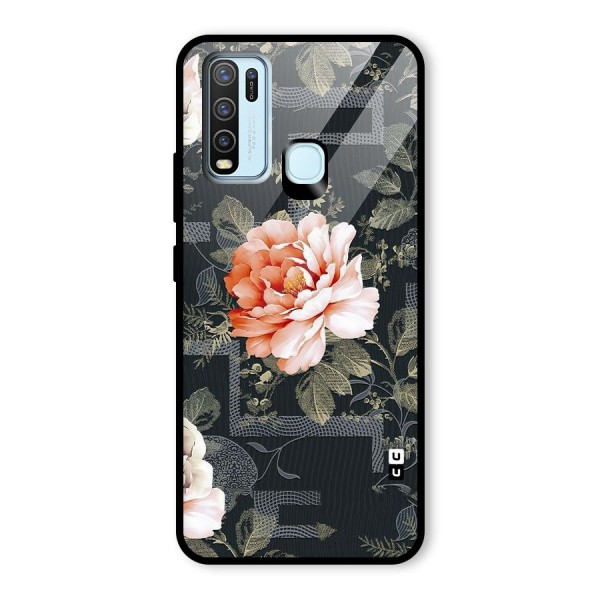 Art And Floral Glass Back Case for Vivo Y30