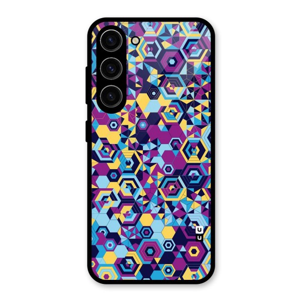 Artistic Abstract Glass Back Case for Galaxy S23