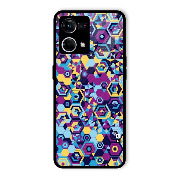 Artistic Abstract Glass Back Case for Oppo F21s Pro 4G