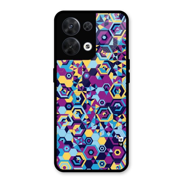 Artistic Abstract Glass Back Case for Oppo Reno8 5G