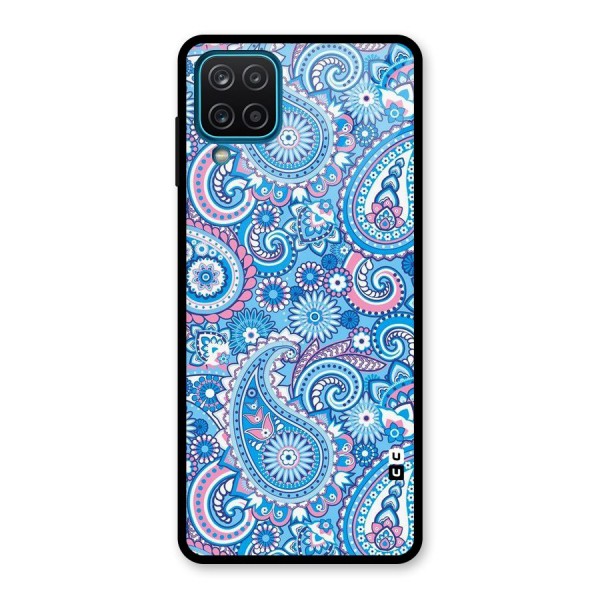 Artistic Blue Art Glass Back Case for Galaxy A12