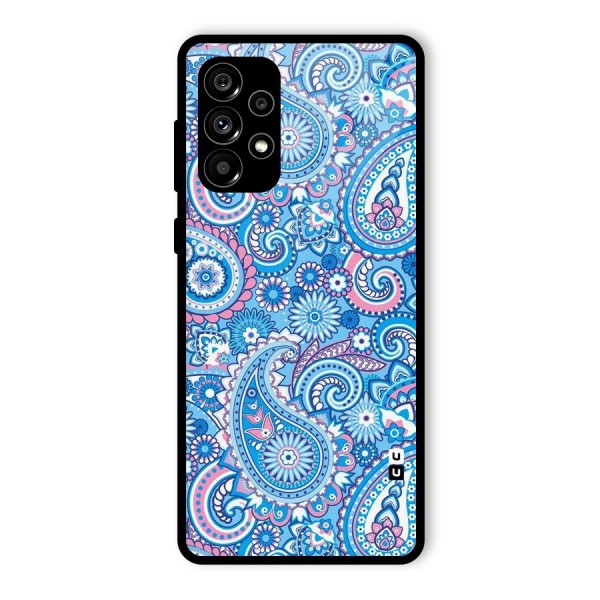 Artistic Blue Art Glass Back Case for Galaxy A73 5G