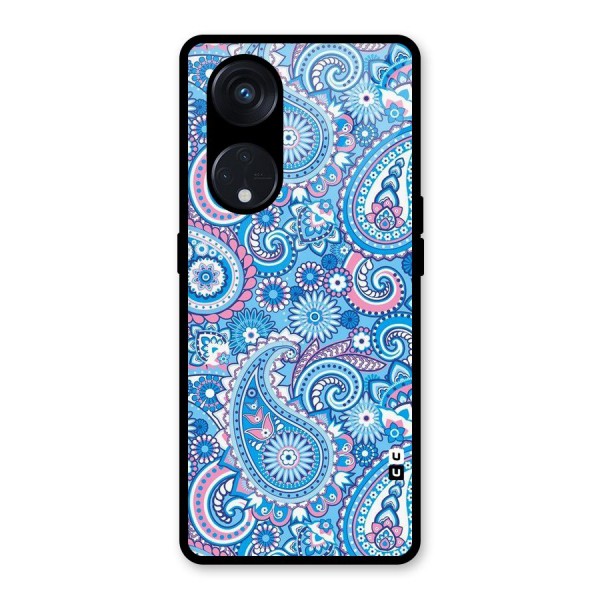 Artistic Blue Art Glass Back Case for Reno8 T 5G