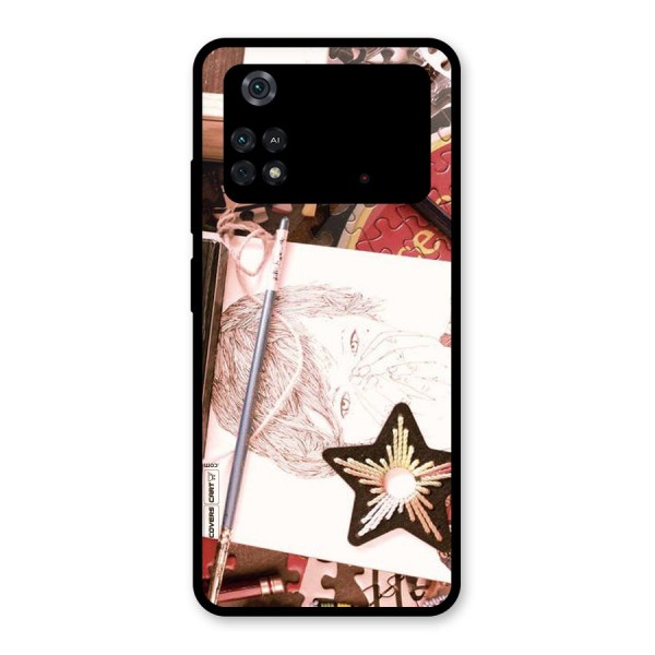 Artistic Messy Glass Back Case for Poco M4 Pro 4G