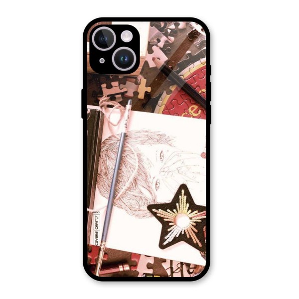 Artistic Messy Glass Back Case for iPhone 14 Plus