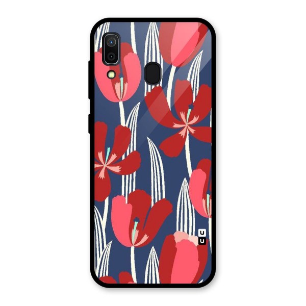 Artistic Tulips Glass Back Case for Galaxy A30