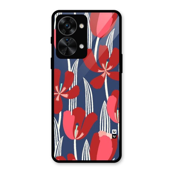 Artistic Tulips Glass Back Case for OnePlus Nord 2T