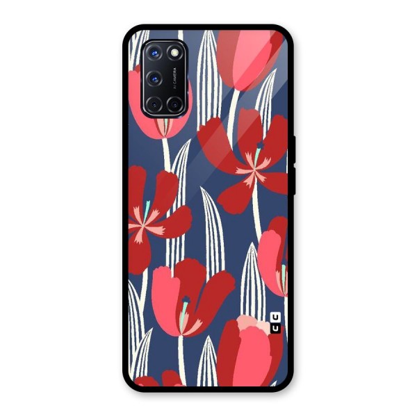 Artistic Tulips Glass Back Case for Oppo A52