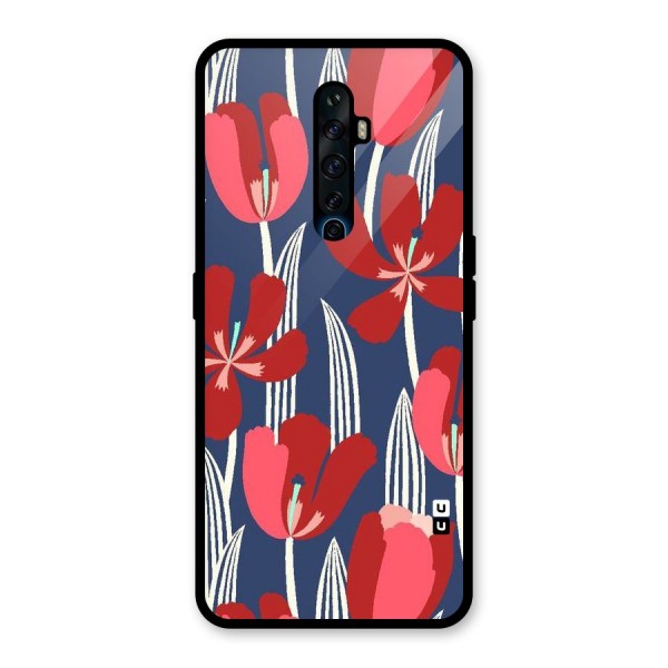 Artistic Tulips Glass Back Case for Oppo Reno2 Z