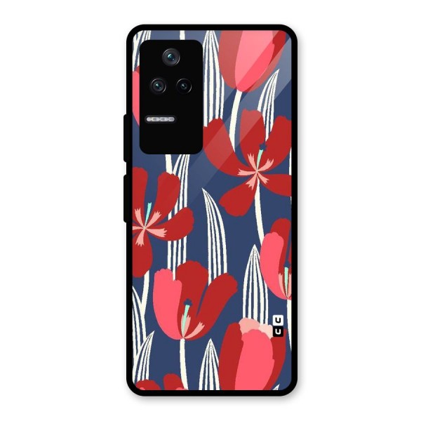 Artistic Tulips Glass Back Case for Poco F4 5G