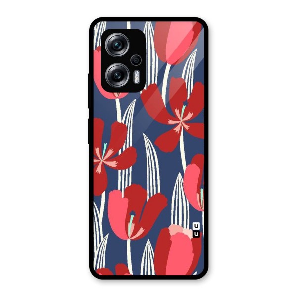 Artistic Tulips Glass Back Case for Redmi K50i