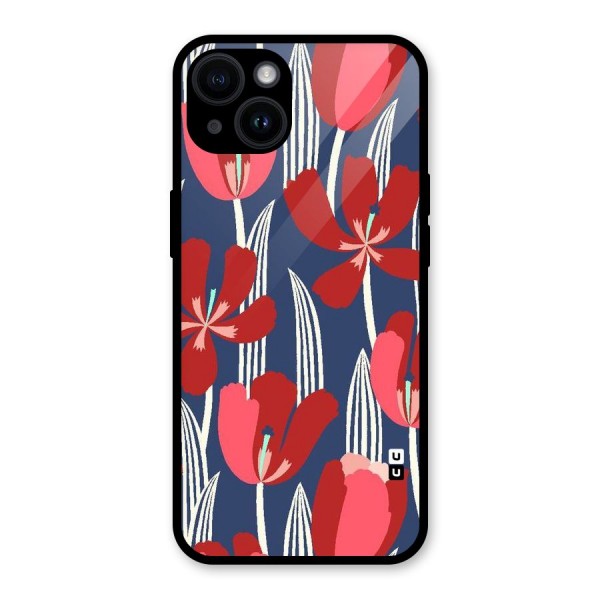 Artistic Tulips Glass Back Case for iPhone 14