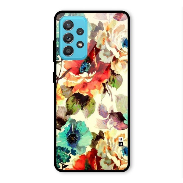 Artsy Bloom Flower Glass Back Case for Galaxy A52s 5G