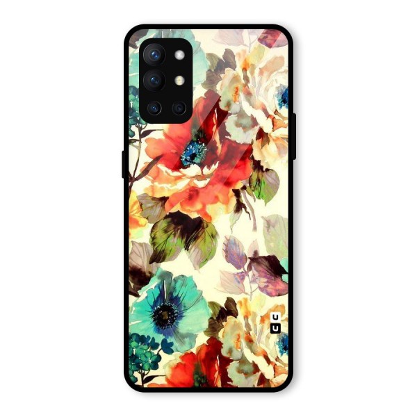 Artsy Bloom Flower Glass Back Case for OnePlus 9R