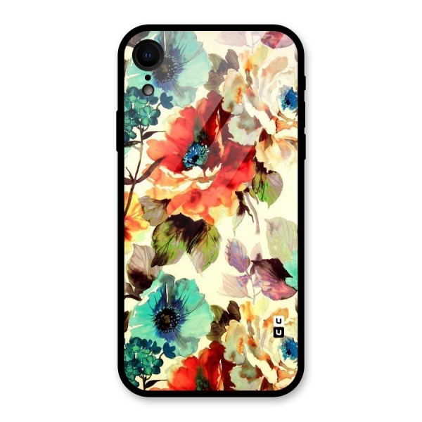 Artsy Bloom Flower Glass Back Case for XR