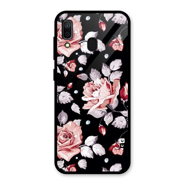 Artsy Floral Glass Back Case for Galaxy A30