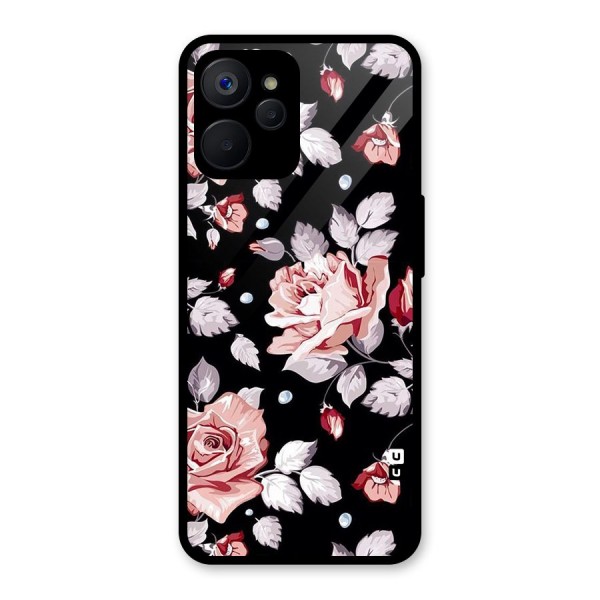 Artsy Floral Glass Back Case for Realme 9i 5G