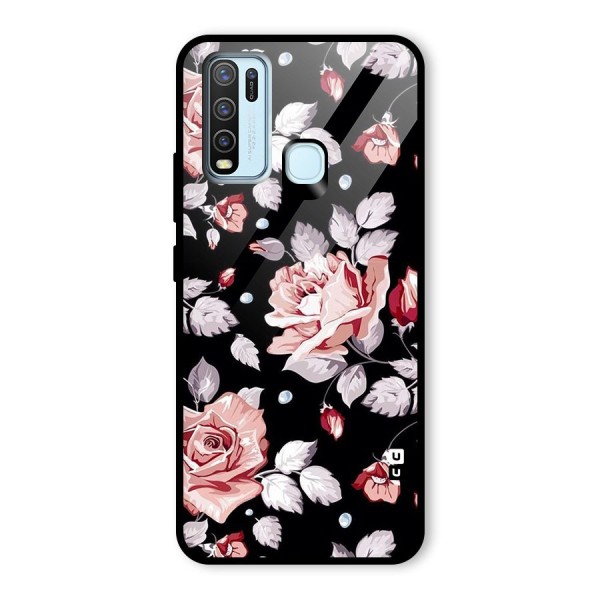 Artsy Floral Glass Back Case for Vivo Y50