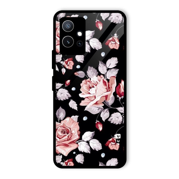 Artsy Floral Glass Back Case for Vivo iQOO Z6