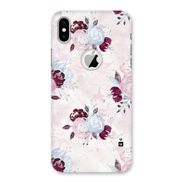 Artsy Florasy Back Case for iPhone XS Logo Cut